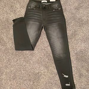 Kancan grey distressed jeans size 11/29 High rise super skinny